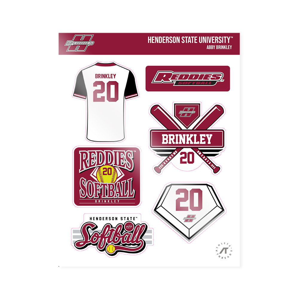 Henderson State - NCAA Softball : Abby Brinkley - Sticker Sheet-0