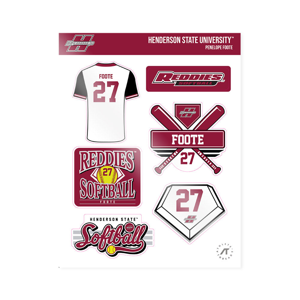 Henderson State - NCAA Softball : Penelope Foote - Sticker Sheet-0