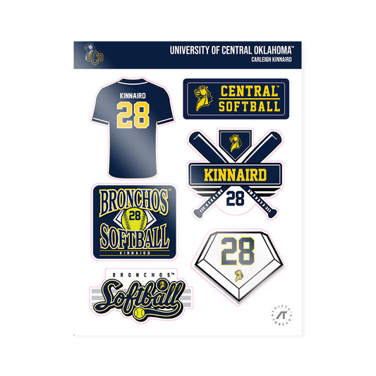 UCO - NCAA Softball : Carleigh Kinnaird - Sticker Sheet-0
