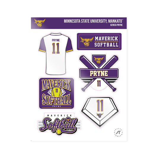 Minn. St. - NCAA Softball : Kenedi Pryne - Sticker Sheet-0