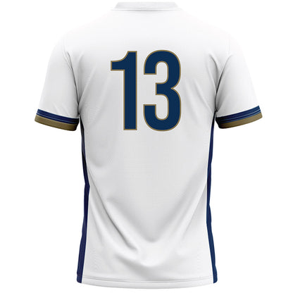 MSMU - NCAA Men's Lacrosse : Marcelo Carreiro - White Lacrosse Jersey -1