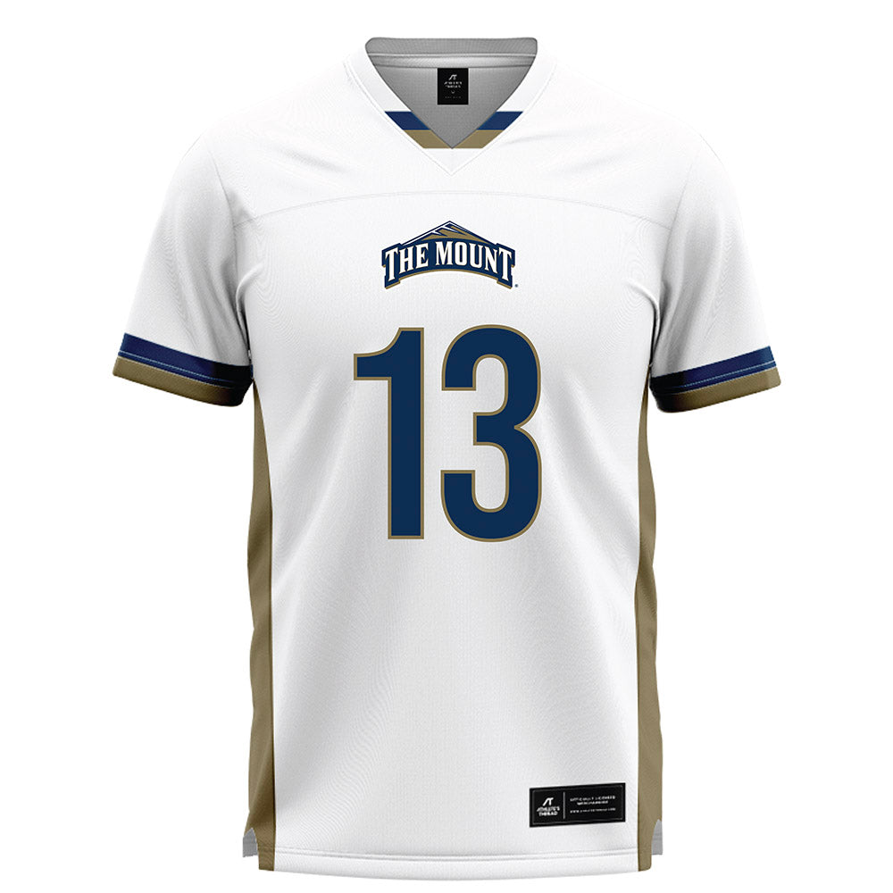 MSMU - NCAA Men's Lacrosse : Marcelo Carreiro - White Lacrosse Jersey -0