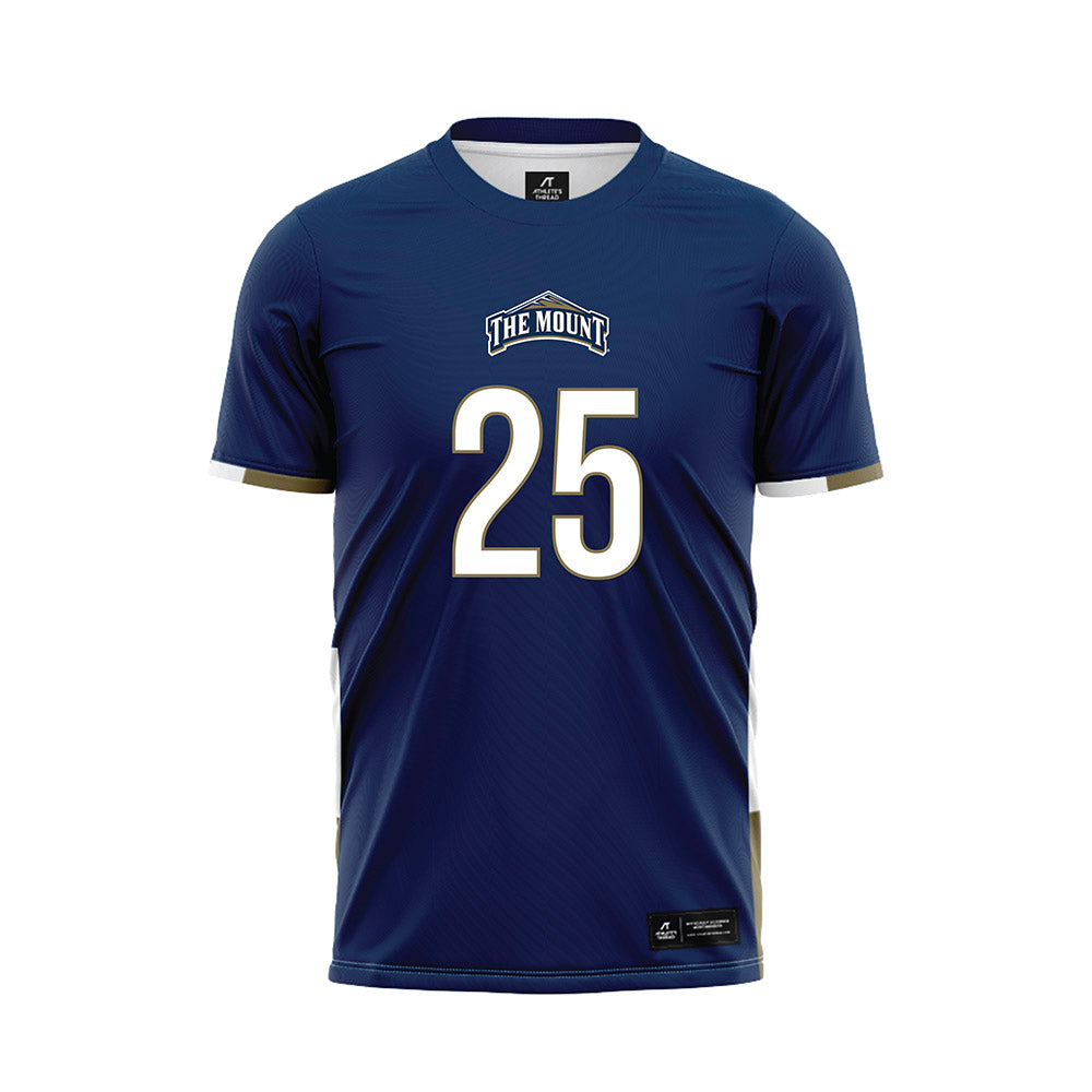 MSMU - NCAA Women's Lacrosse : Morgan Baird - Blue Soccer Jersey-0
