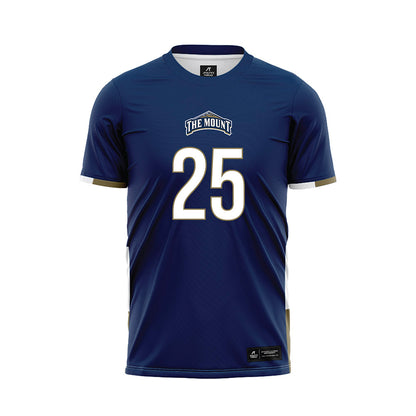 MSMU - NCAA Women's Lacrosse : Morgan Baird - Blue Soccer Jersey-0