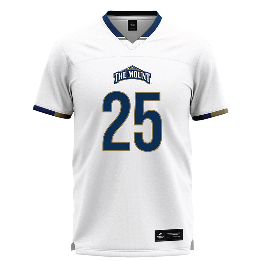 MSMU - NCAA Women's Lacrosse : Morgan Baird - White Lacrosse Jersey -0