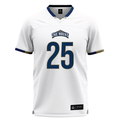 MSMU - NCAA Women's Lacrosse : Morgan Baird - White Lacrosse Jersey -0