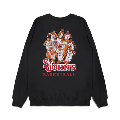 St. Johns - NCAA Men's Basketball : Team Collage Premium Crewneck Sweatshirt-1