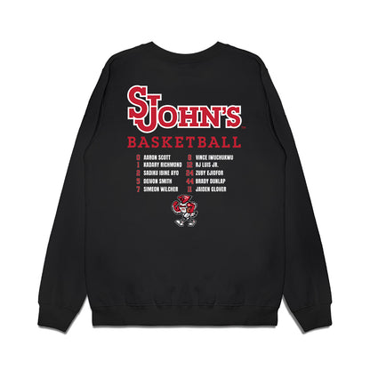 St. Johns - NCAA Men's Basketball : Roster Shirt Premium Crewneck Sweatshirt-1