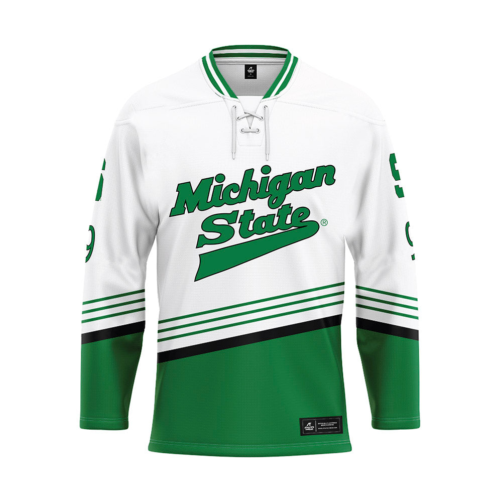 Michigan State - NCAA Men's Ice Hockey : Matthew Basgall - Replica Hockey Jersey-0