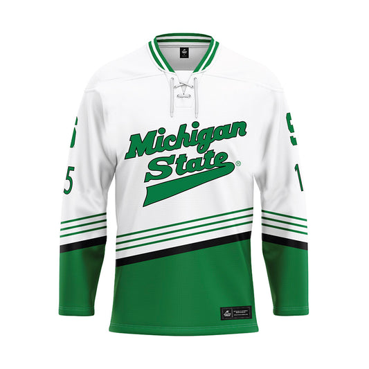 Michigan State - NCAA Men's Ice Hockey : Charlie Stramel - Replica Hockey Jersey-0