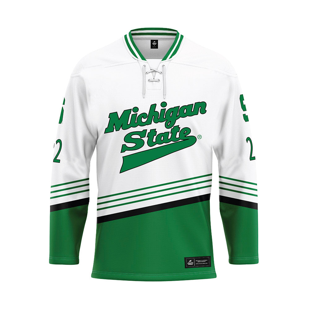 Michigan State - NCAA Men's Ice Hockey : Porter Martone - Replica Hockey Jersey-0