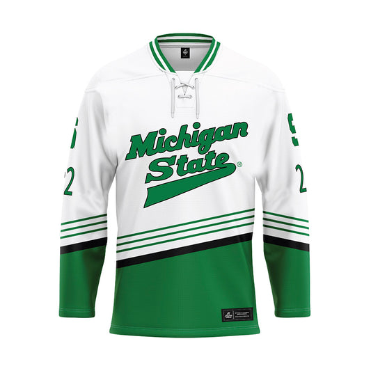 Michigan State - NCAA Men's Ice Hockey : Porter Martone - Replica Hockey Jersey-0