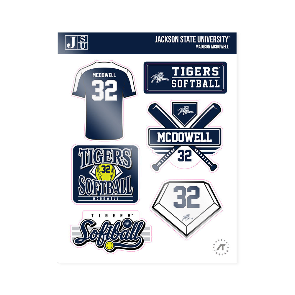 Jackson State - NCAA Softball : Madison McDowell - Sticker Sheet-0