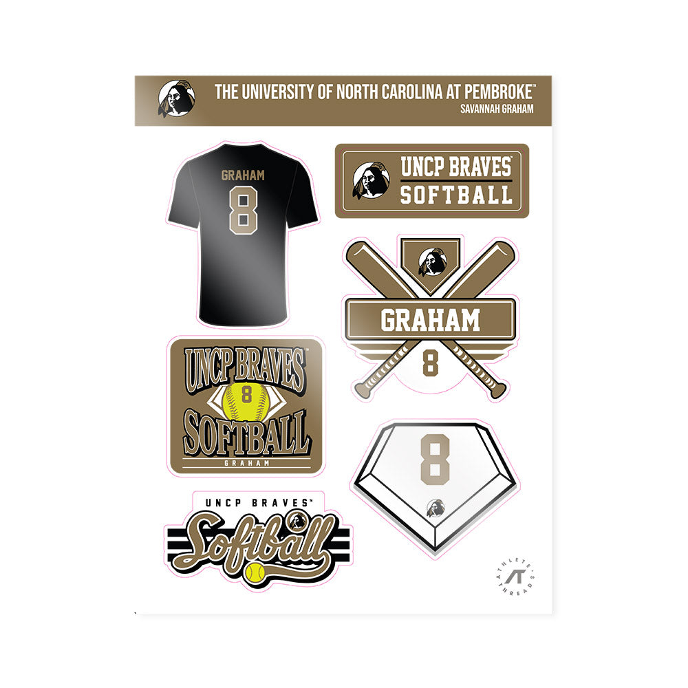 UNC Pembroke - NCAA Softball : Savannah Graham - Sticker Sheet-0