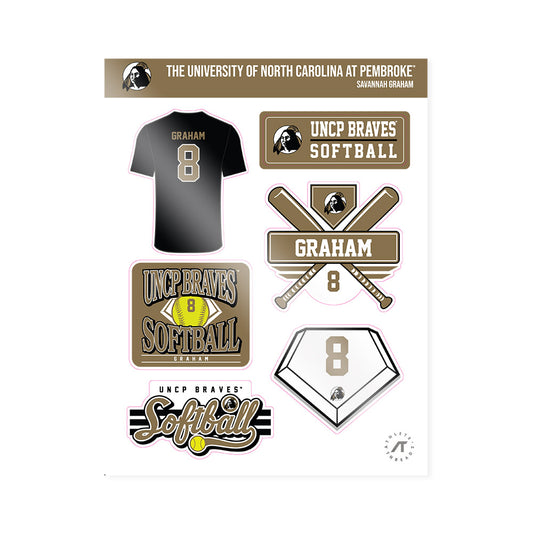 UNC Pembroke - NCAA Softball : Savannah Graham - Sticker Sheet-0