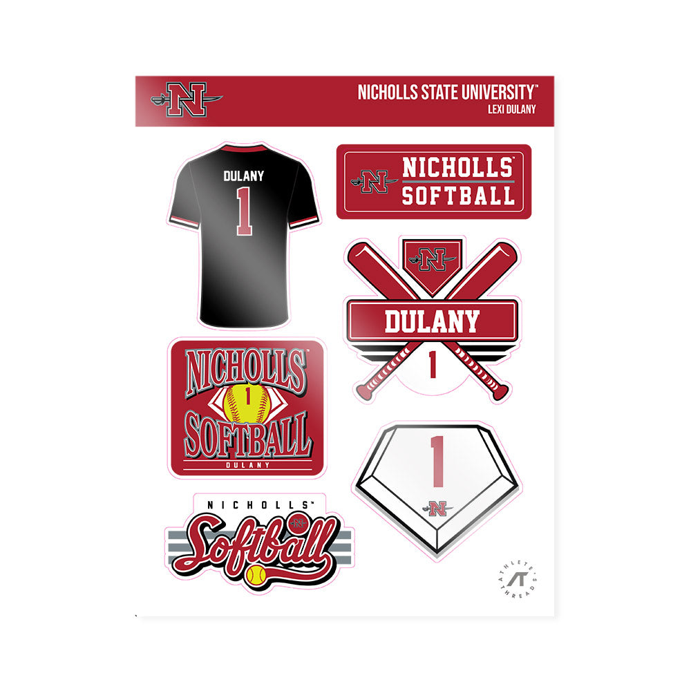 Nicholls State - NCAA Softball : Lexi Dulany - Sticker Sheet-0