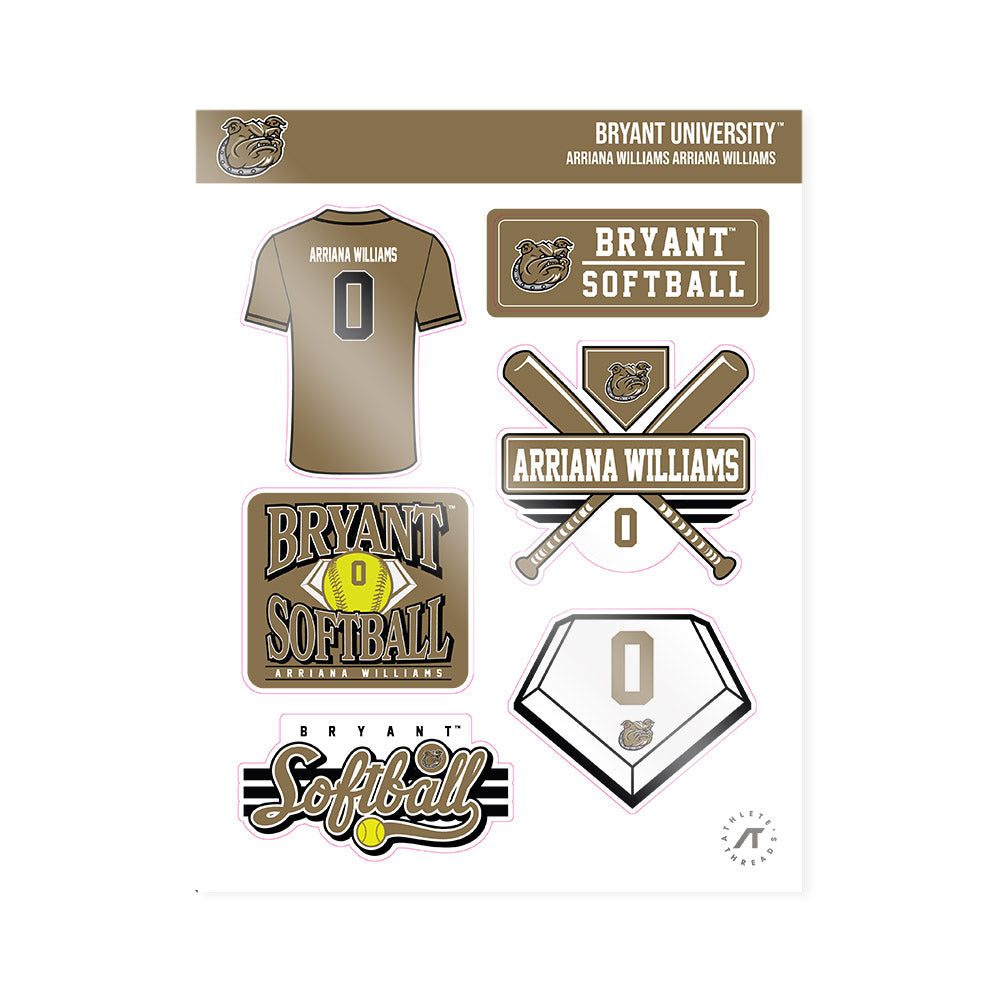 Bryant - NCAA Softball : Arriana Williams Arriana Williams - Sticker Sheet-0
