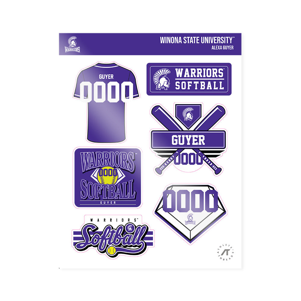 Winona - NCAA Softball : Alexa Guyer - Sticker Sheet-0