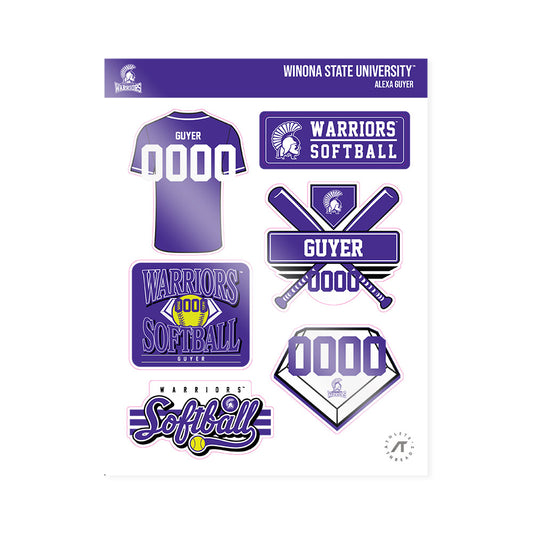 Winona - NCAA Softball : Alexa Guyer - Sticker Sheet-0
