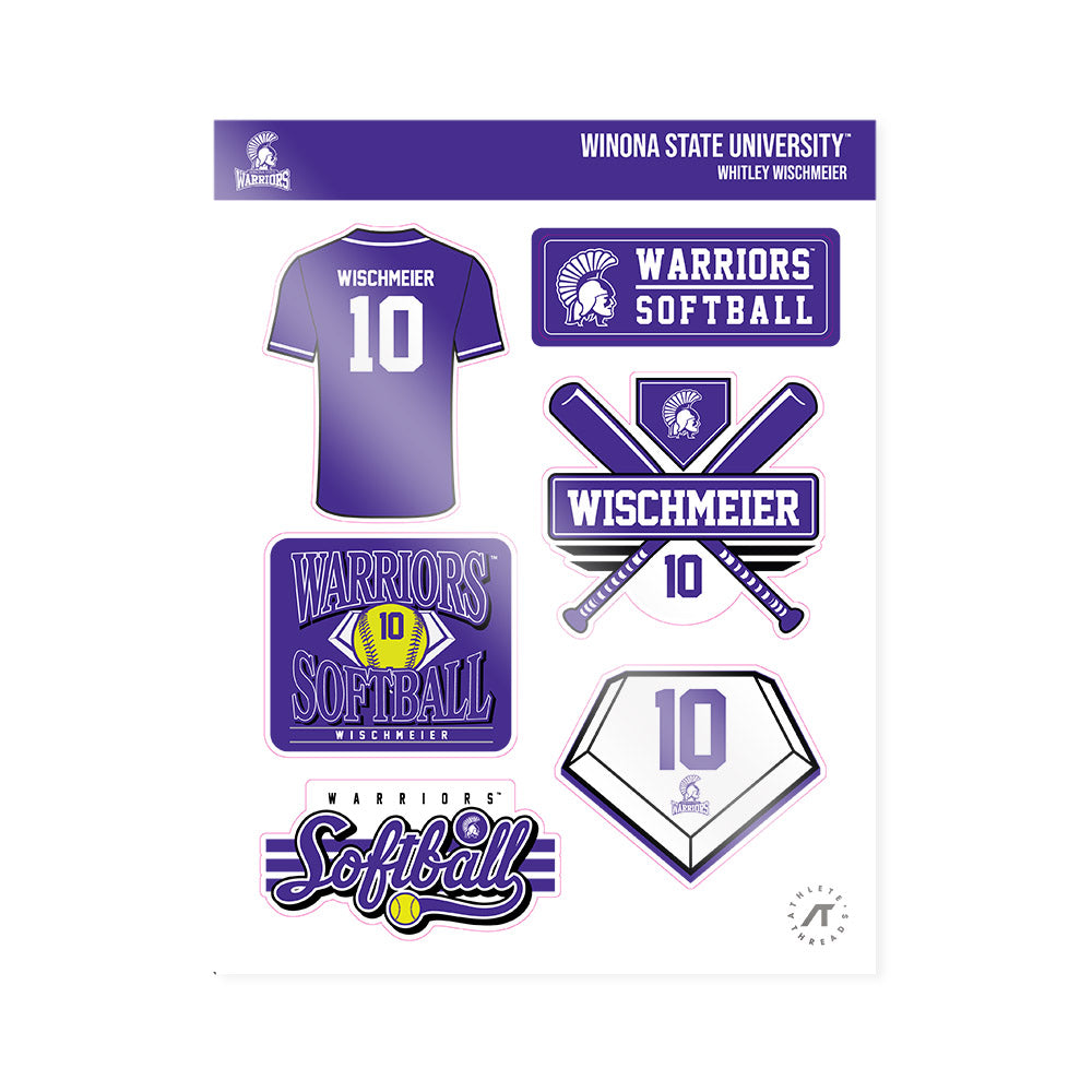 Winona - NCAA Softball : Whitley Wischmeier - Sticker Sheet-0