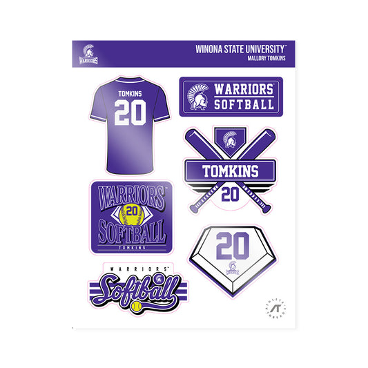 Winona - NCAA Softball : Mallory Tomkins - Sticker Sheet-0