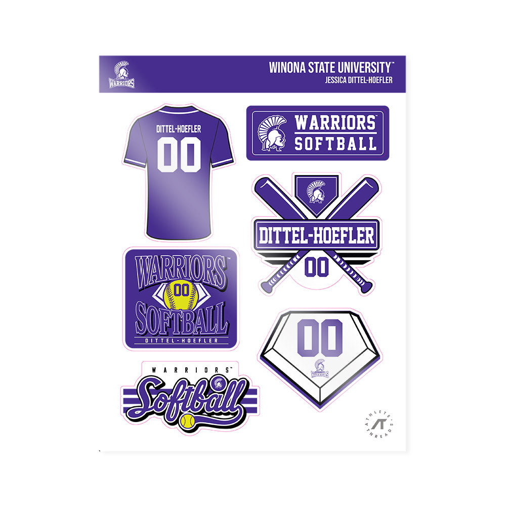 Winona - NCAA Softball : Jessica Dittel-Hoefler - Sticker Sheet-0