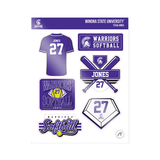 Winona - NCAA Softball : Tessa Jones - Sticker Sheet-0
