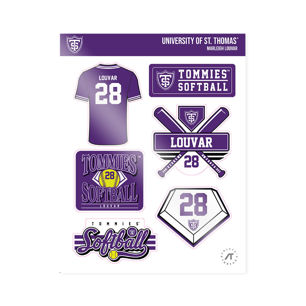 UST - NCAA Softball : Marleigh Louvar - Sticker Sheet-0