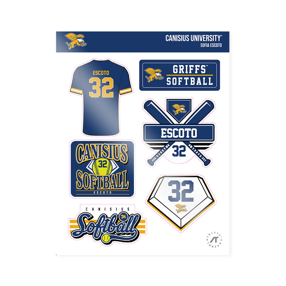 Canisius - NCAA Softball : Sofia Escoto - Sticker Sheet-0