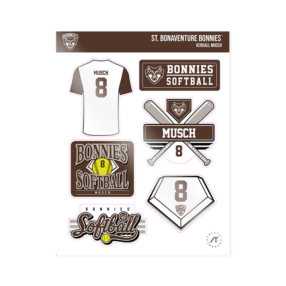 St. Bonaventure - NCAA Softball : Kendall Musch - Sticker Sheet-0