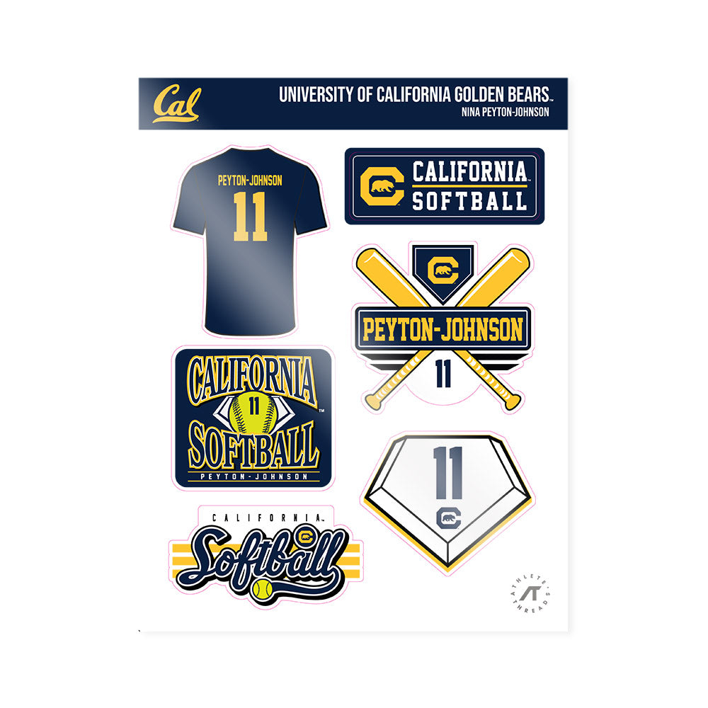 UC Berkeley - NCAA Softball : Nina Peyton-Johnson - Sticker Sheet-0