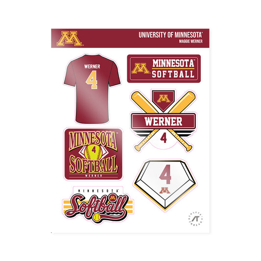 Minnesota - NCAA Softball : Maggie Werner - Sticker Sheet-0