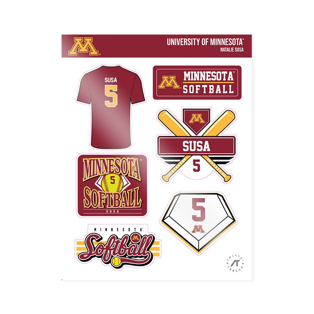 Minnesota - NCAA Softball : Natalie Susa - Sticker Sheet-0
