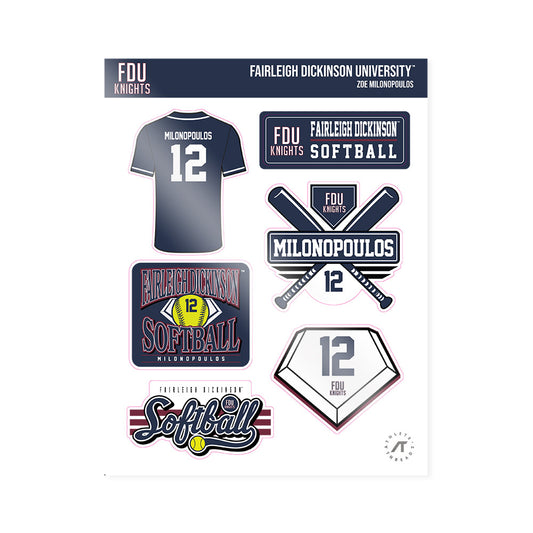 FDU - NCAA Softball : Zoe Milonopoulos - Sticker Sheet-0