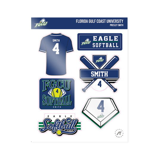 FGCU - NCAA Softball : Presley Smith - Sticker Sheet-0