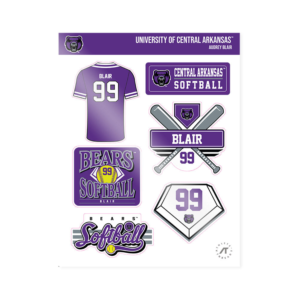 Central Arkansas - NCAA Softball : Audrey Blair - Sticker Sheet-0