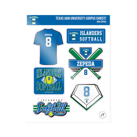 Texas A&M Corpus Christi - NCAA Softball : Jada Zepeda - Sticker Sheet-0