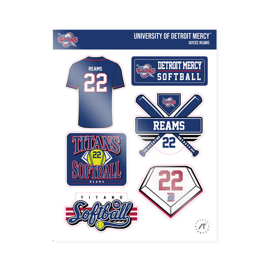 Detroit Mercy - NCAA Softball : Jaycee Reams - Sticker Sheet-0