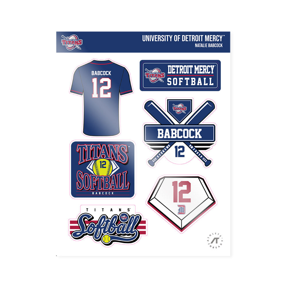 Detroit Mercy - NCAA Softball : Natalie Babcock - Sticker Sheet-0