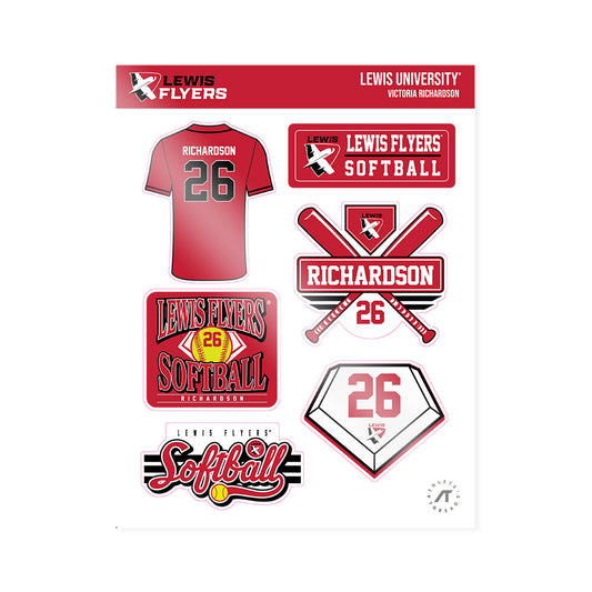 Lewis - NCAA Softball : Victoria Richardson - Sticker Sheet-0