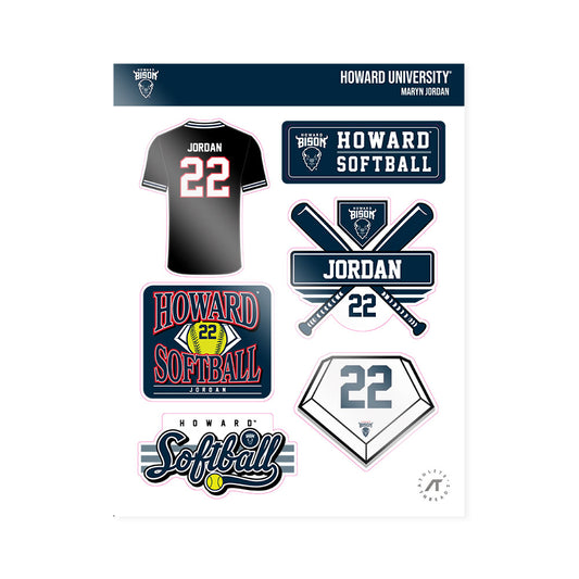 Howard - NCAA Softball : Maryn Jordan - Sticker Sheet-0