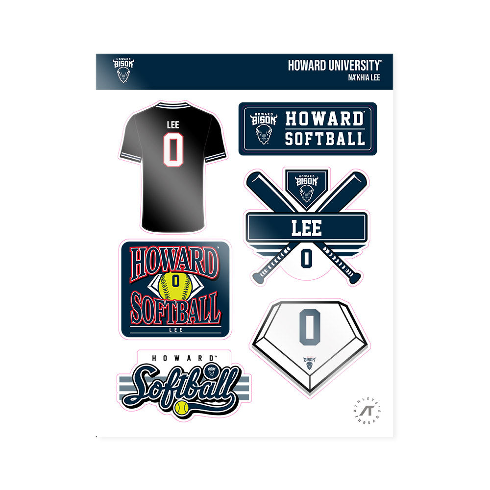 Howard - NCAA Softball : Na'khia Lee - Sticker Sheet-0