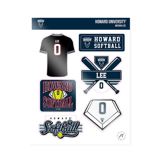 Howard - NCAA Softball : Na'khia Lee - Sticker Sheet-0