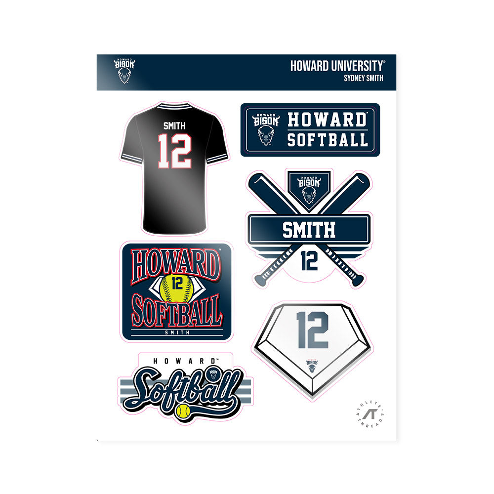 Howard - NCAA Softball : Sydney Smith - Sticker Sheet-0