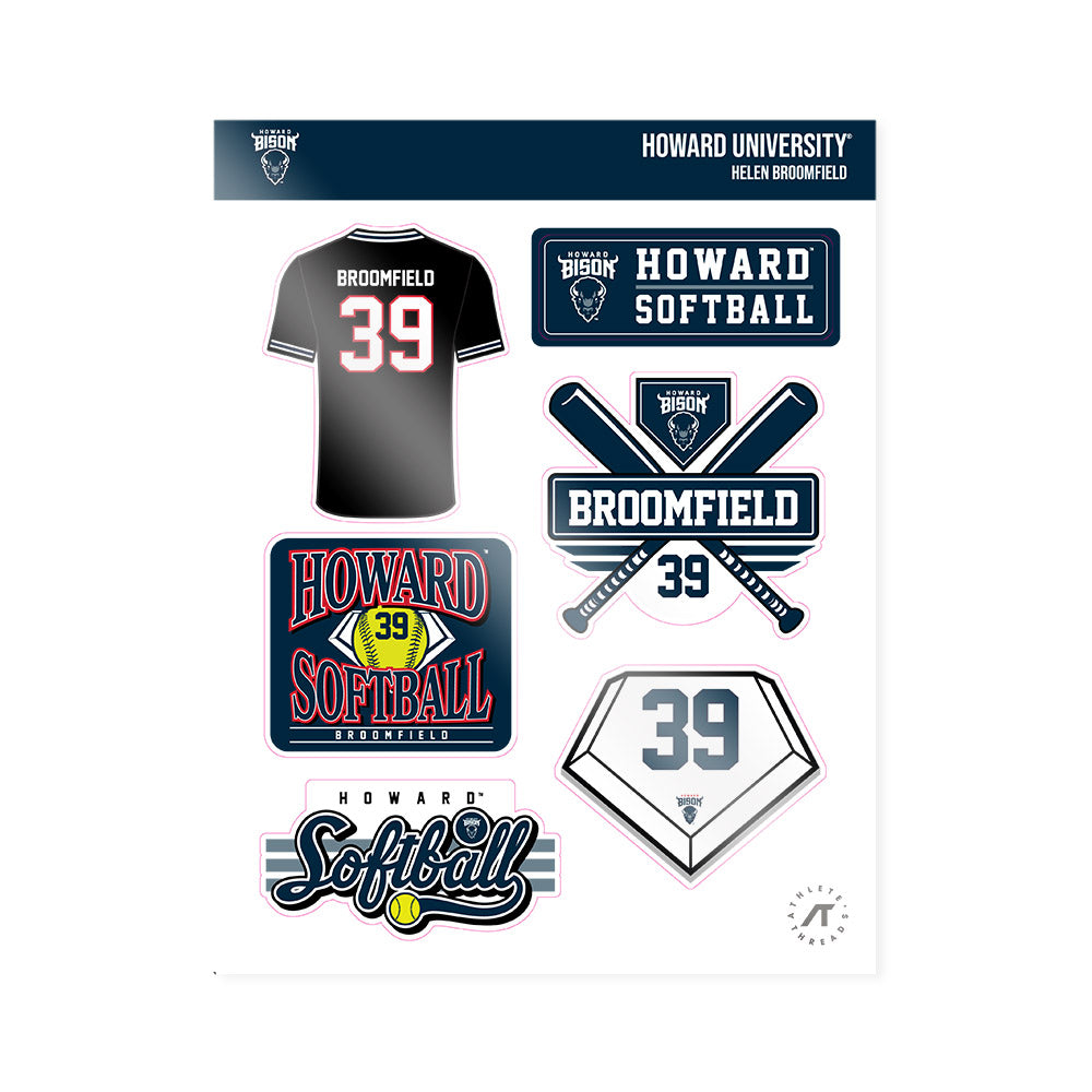 Howard - NCAA Softball : Helen Broomfield - Sticker Sheet-0