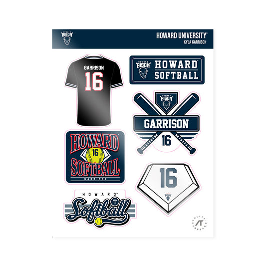 Howard - NCAA Softball : Kyla Garrison - Sticker Sheet-0