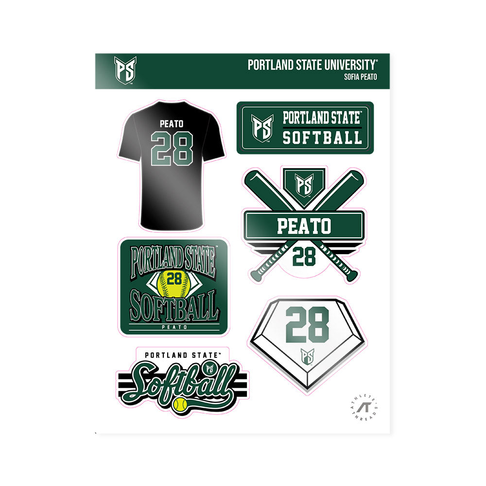 Portland State - NCAA Softball : Sofia Peato - Sticker Sheet-0