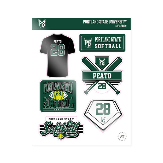 Portland State - NCAA Softball : Sofia Peato - Sticker Sheet-0