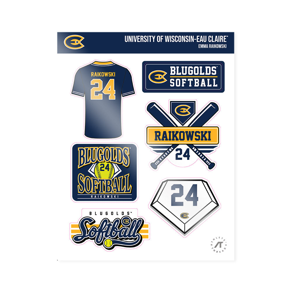 UW Eau Claire - NCAA Softball : Emma Raikowski - Sticker Sheet-0