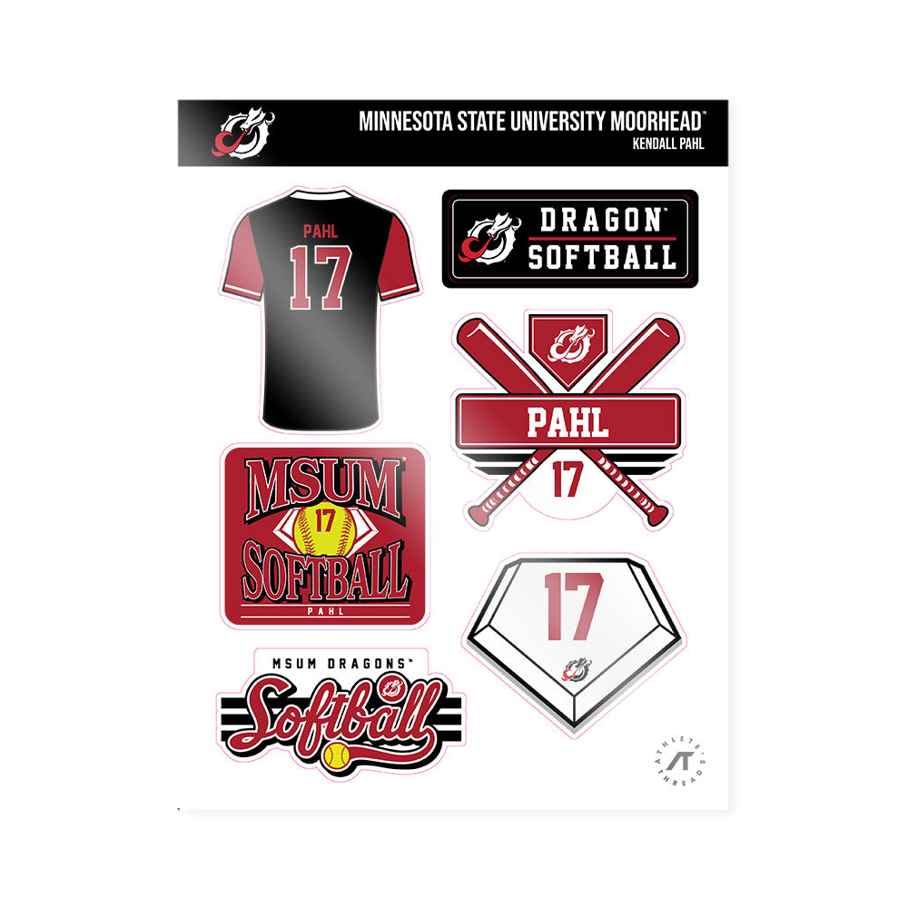 MSUM - NCAA Softball : Kendall Pahl - Sticker Sheet-0